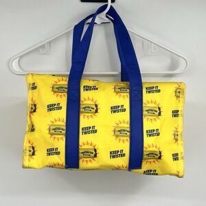 Twisted Tea Insulated Lightweight Yellow Cooler Bag Keep It Twisted 12”x7”